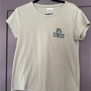 Casual Green T-Shirt with Print